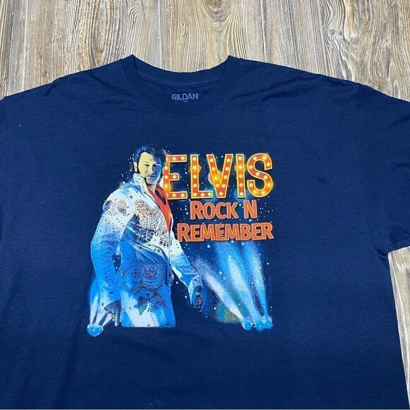 ELVIS PRESLEY GRACELAND T SHIRT Rock N Remember Blue Sz XL - Picture 2 of 7